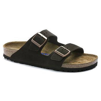 Birkenstock Soft Footbed Ruskind Arizona Herre Beige | DK 258GSO